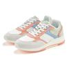 Sneaker LASCANA "Schnürschuh, Halbschuh, Freizeitschuh", Damen, Gr. 40, orange (grau, koralle), Obermaterial: 50% Textilmaterial, 25% Rindsleder, 15% Nylon, 10% Lederimitat. Futter: 100% Textilmaterial. Decksohle: 100% Textilmaterial. Laufsohle:...