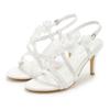 High-Heel-Sandalette LASCANA "Riemchenschuh mit Absatz", Damen, Gr. 42, weiß, Obermaterial: 100% Textilmaterial. Futter: 100% Lederimitat. Laufsohle: 100% Synthetik, feminin, Schuhe, Romantische Sandalette, Sommerschuh