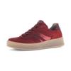 Plateausneaker GABOR "FLORENZ", Damen, Gr. 42, rot (bordeaux), Veloursleder, Glattleder, sportlich, Schuhe, Freizeitschuh, Halbschuh, Schnürschuh in Bequemweite G (= weit)