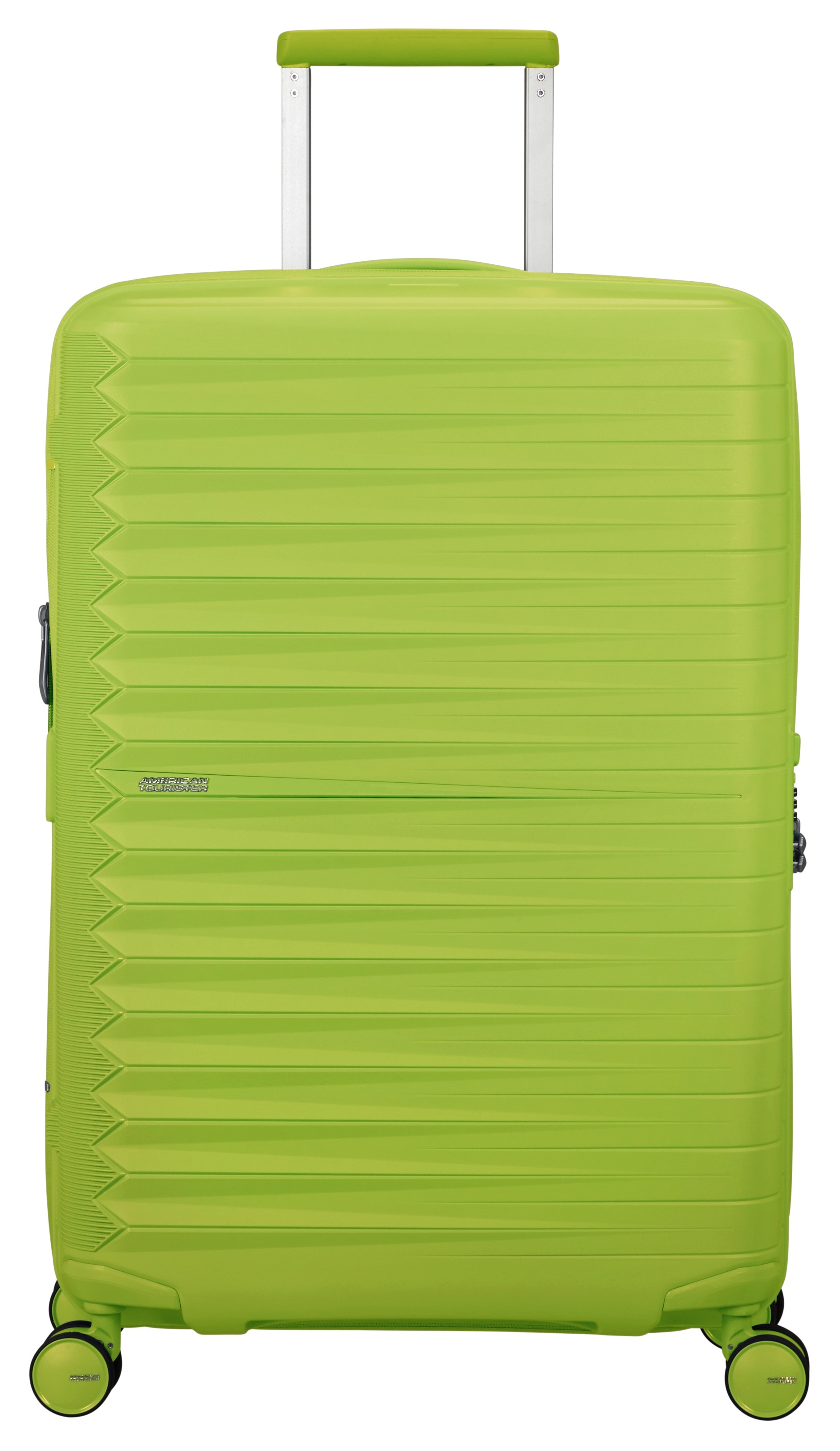 Hartschalen-Trolley AMERICAN TOURISTER "FASTFORWARD, verschiedene Größen und Farben", Gr. B/H/T: 46 x 68 x 26 67, grün (neon lime), Polypropylen, unifarben, Modisch, Koffer, Hartschalen-Koffer personalisierbar TSA-Schloss Volumenerweiterung Image