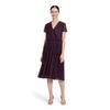Cocktailkleid VERA MONT "Vera Mont Cocktailkleid mit Plissee", Damen, Gr. 46, Normalgrößen, lila, lila, Obermaterial: 100% Polyester. Futter: 100% Polyester., elegant, loose fit kurz, V-Ausschnitt, Kleider