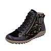 Schnürboots REMONTE, Damen, Gr. 43, bunt (schwarz, kupferfarben), Veloursleder, Glattleder, Basic, Schuhe, Winterboots, Stiefelette, Casual Boots, wasserabweisende TEX-Membran