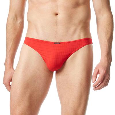 String BRUNO BANANI "CHECK LINE 2.0 STRING", Herren, Gr. 7 (XL), rot (rot marine), Obermaterial: 90% Polyamid, 7% Elasthan, 3% sonstige Fasern, bequem, Unterhosen Image