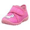 Hausschuh SUPERFIT "SPOTTY WMS: Mittel", Kinder, Gr. 24, pink (pink einhorn), Baumwolle, casual, Schuhe, Kindergartenschuh mit Klettverschluss, Größenschablone zum Download