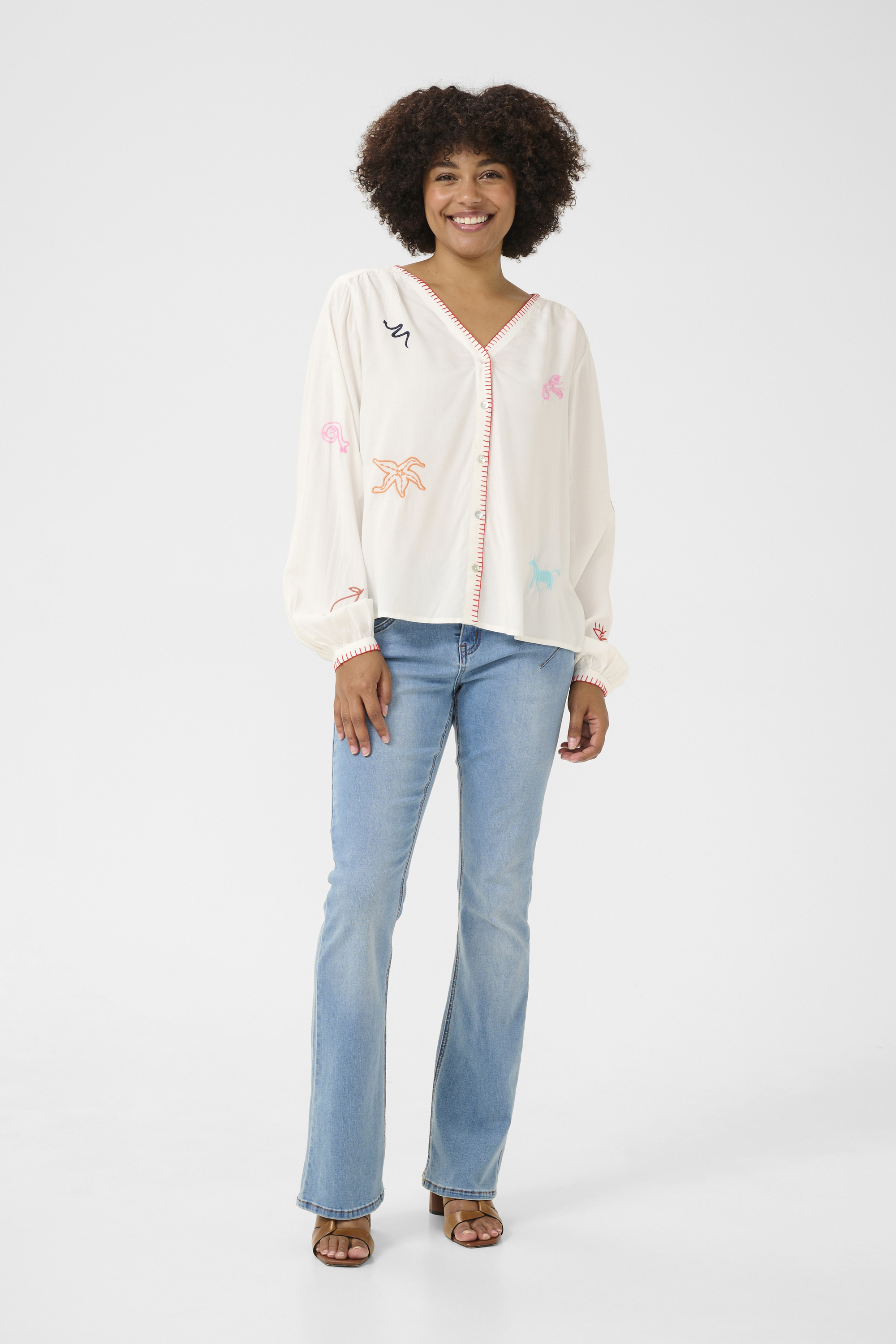 Langarm - Hemd Regular fit white Image