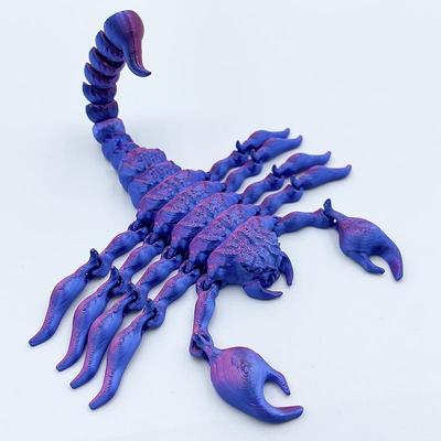 Halloween 3D Printed Scorpion Figurine, Realistic Articulated Scorpion Toy, Movable Animal Model Desk Decoration, Kids Toy Gift, Fish Tank Terrarium Decor