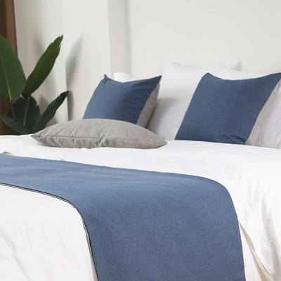 Bed Runner Bed Scarf, Two Tone Colors Decorative Bed Scarf for Home Hotel Bedspreads Scarves Protection Modern Solid Bed Runner for Foot of Bed Home Bedroom Bedding Decoration