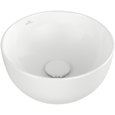 Villeroy & Boch Aufsatzwaschbecken Artis 325x325mm Rund ohne Überlauf Coal Black 438932BCT8 Image