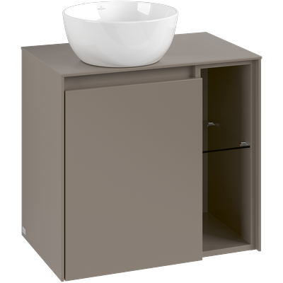 Villeroy & Boch Waschtischunterschrank Collaro 600x548x380mm 1trg. A:li Waschbecken li Graphite C15200VR Image