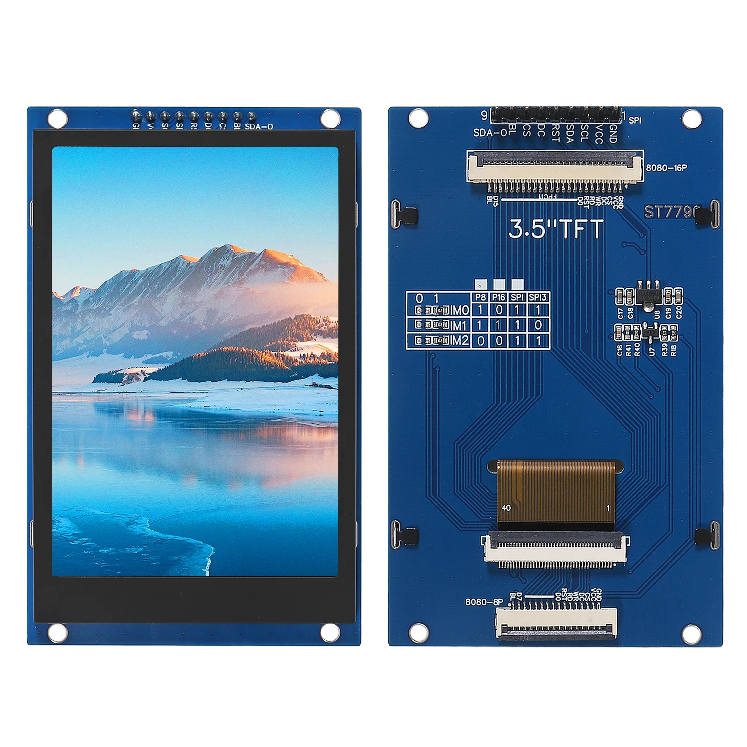 3,5-Zoll-TFT-LCD-Anzeigemodul ILI – 9486 Resistiver Touchscreen 5 V/3,3 V 480 x 320 8-Bit-Parallelschnittstelle mit SD-Kartensteckplatz Image