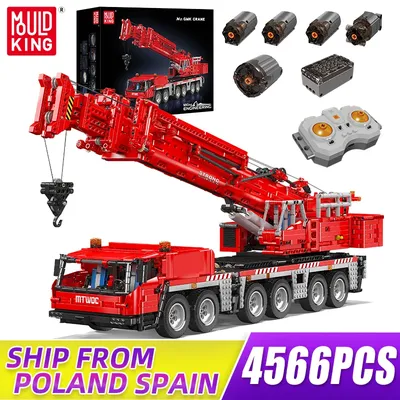 MOULD KING 17065 High-Tech APP RC motorisierter GMK Mobiler Kran LKW Bausteine Technologie Technik Fahrzeug Spielzeugset Image