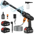 Pistola ad acqua per auto da 60 bar, strumenti per la pulizia del giardino domestico, macchina per la pulizia ad alta pressione versatile 6 in 1, lavaggio auto domestico per lavare le auto
