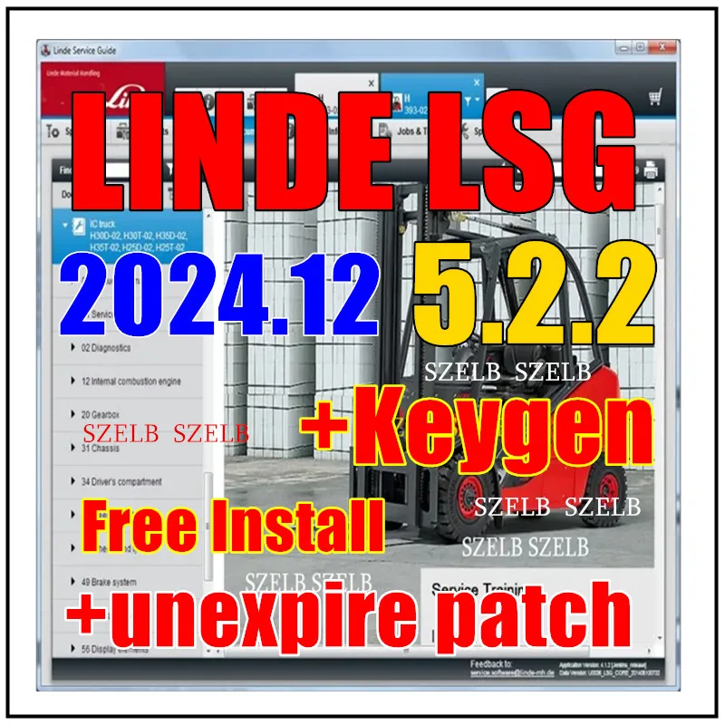 Neuester 2024.12 Linde Service Guide LSG 5.2.2 Update U0290 [12.2024] / U0213 [10.2021] +Expire Patch +Keygen Free Installation Help