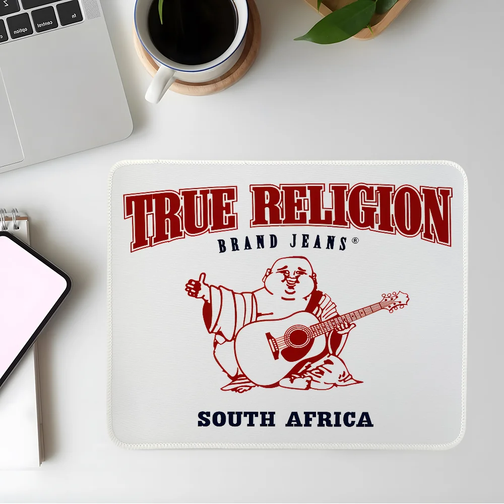 Jeans T-True Religion Mauspad Gaming Esports Mousepad Laptop Computer Rastkante Büro Schreibtisch Matte Gummi Kleine Anti-Rutsch-Pad Image