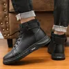 2025, Frühling, große Größe 39–48, trendige Freizeitstiefel für Herren, britische Herrenmode-Turnschuhe, hohe Freizeitstiefel für Herren, Cowboystiefel