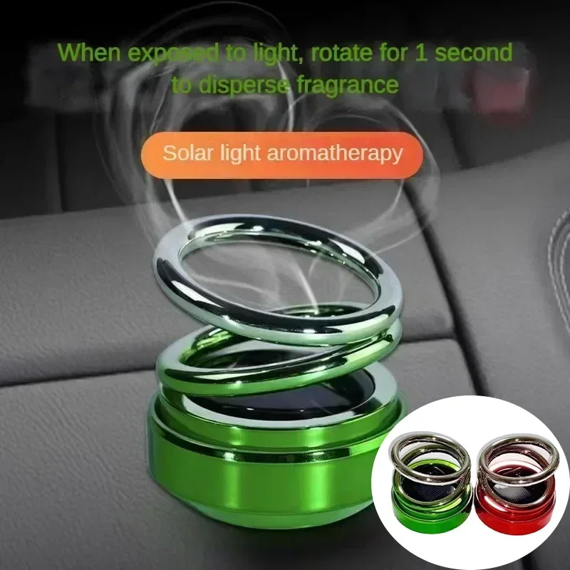 Auto Lufterfrischer Doppel Ring Aromatherapie Diffusor Rotierenden Solar Lufterfrischer Aromatherapie Duft Image
