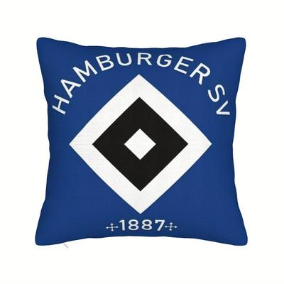 TEMU 1pc Logo Decorative Pillow Cover - Soft, Durable Polyester, Machine Washable, Zipper Closure, Mixed Colors For Sofa, Bedroom, Office, Car, Farmhouse - No Insert Included Image