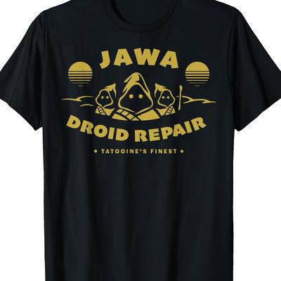 TEMU Star Wars Repair Tatooinefinest T-shirt The Gift For Birthday Gifts Beach Vacation T-shirt 220g100% Cotton Image