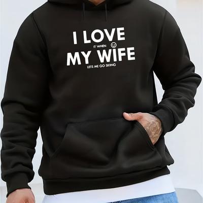 TEMU Print Hoodie, Cool Hoodies For Men, Men's Casual Graphic Design Pullover Hooded Sweatshirt With Kangaroo Pocket Streetwear For Winter Fall, As Gifts Image