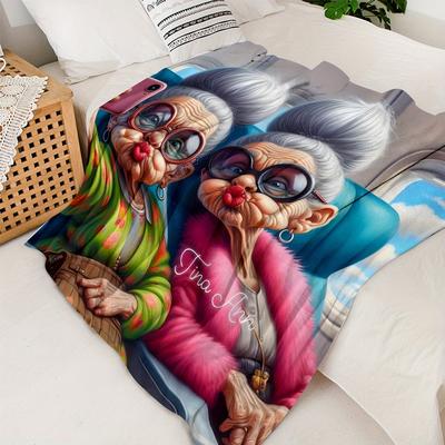 TEMU Contemporary Style Throw Blanket, Soft Warm Flannel Fabric, Color, All Knitted Polyester, Ideal For Sofa, Bed, Travel, Camping, Living Room, Office, Chair, And Bed - No Embellishment Image