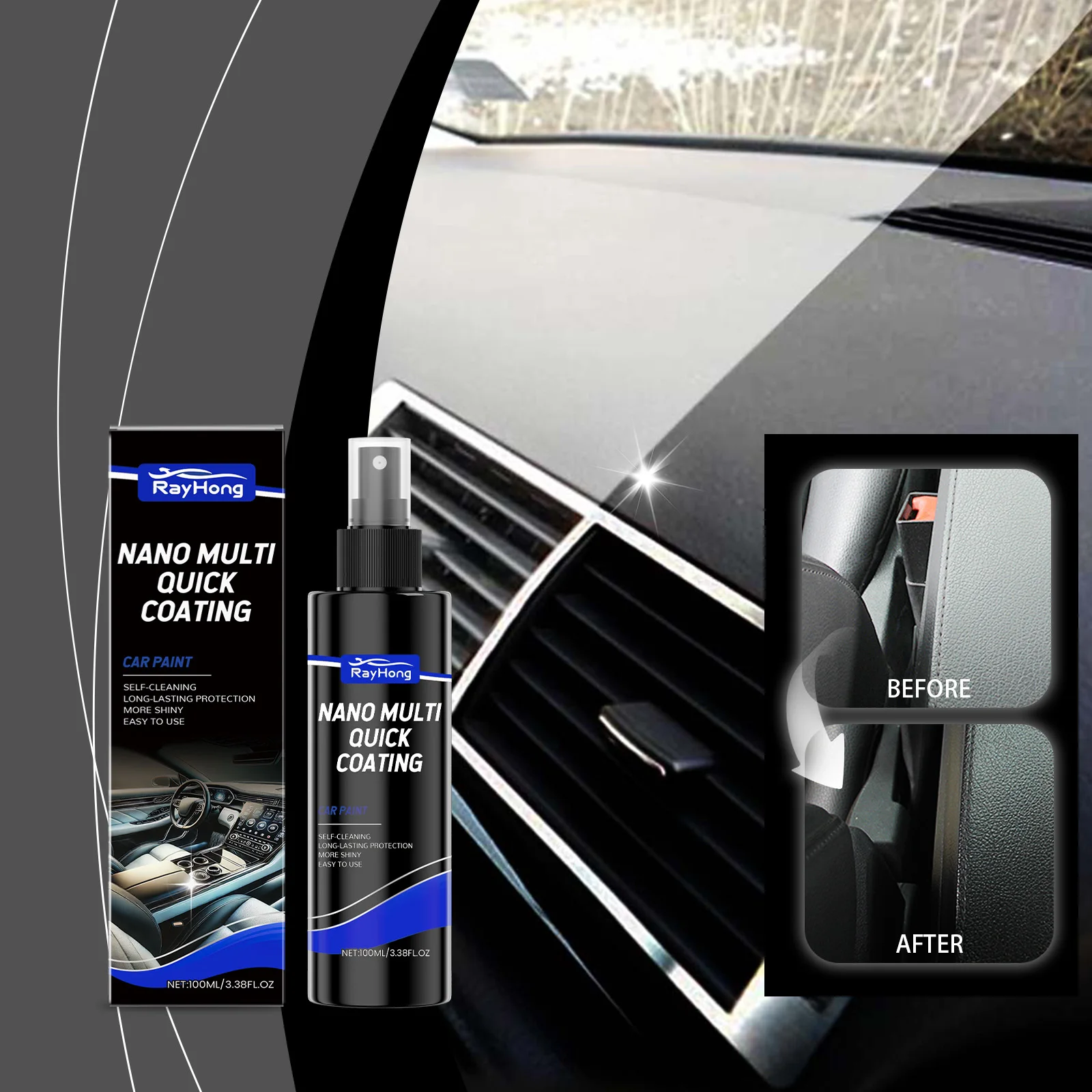 100 ml Auto Innen Reiniger Auto Dashboard Leder Sitz Restaurierung Mantel Wiederherstellung Auto Polnischen Und Reparatur Beschichtung Renovator Image