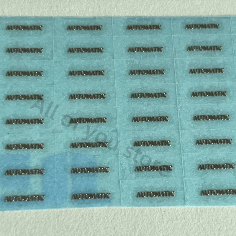 20 Stück automatische individuelle Zifferblatt Aufkleber Gold Metall Transfer Silber 28,5 mm Etikett kleine Marke 3D-Logo individuell selbstklebend Image