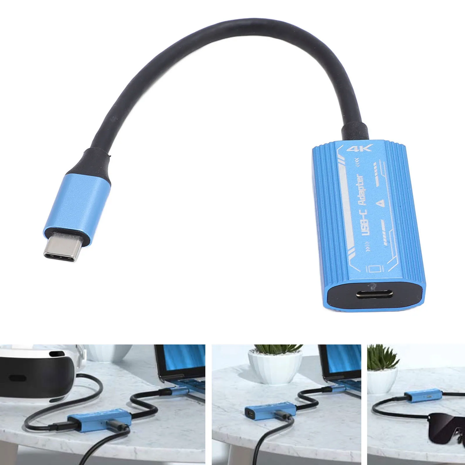 USB C auf AR Smart Glasses Adapter Aluminiumlegierung PD3.0 100 W Plug-and-Play USB C auf Brille und Ladeadapter für Projektoren Image