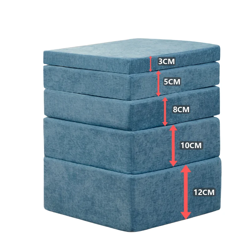 Quadratische Stuhlbank, Sitzkissen für Esszimmer, Stuhlpolster für Gartenbank, Büro, mit maschinenwaschbarem Bezug aus Samt Image