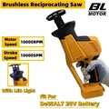 Scie alternative électrique sans fil 10000SPM, scie sabre sans fil, outil de coupe de tuyaux en bois, tronçonneuse électrique pour batterie DeWALT 20V