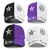Unisex Graffiti Baseball Caps Lila und Schwarz Männer Frauen Hip Hop Cap Mode Sonnenhut Lässige verstellbare Hüte Snapback Hut