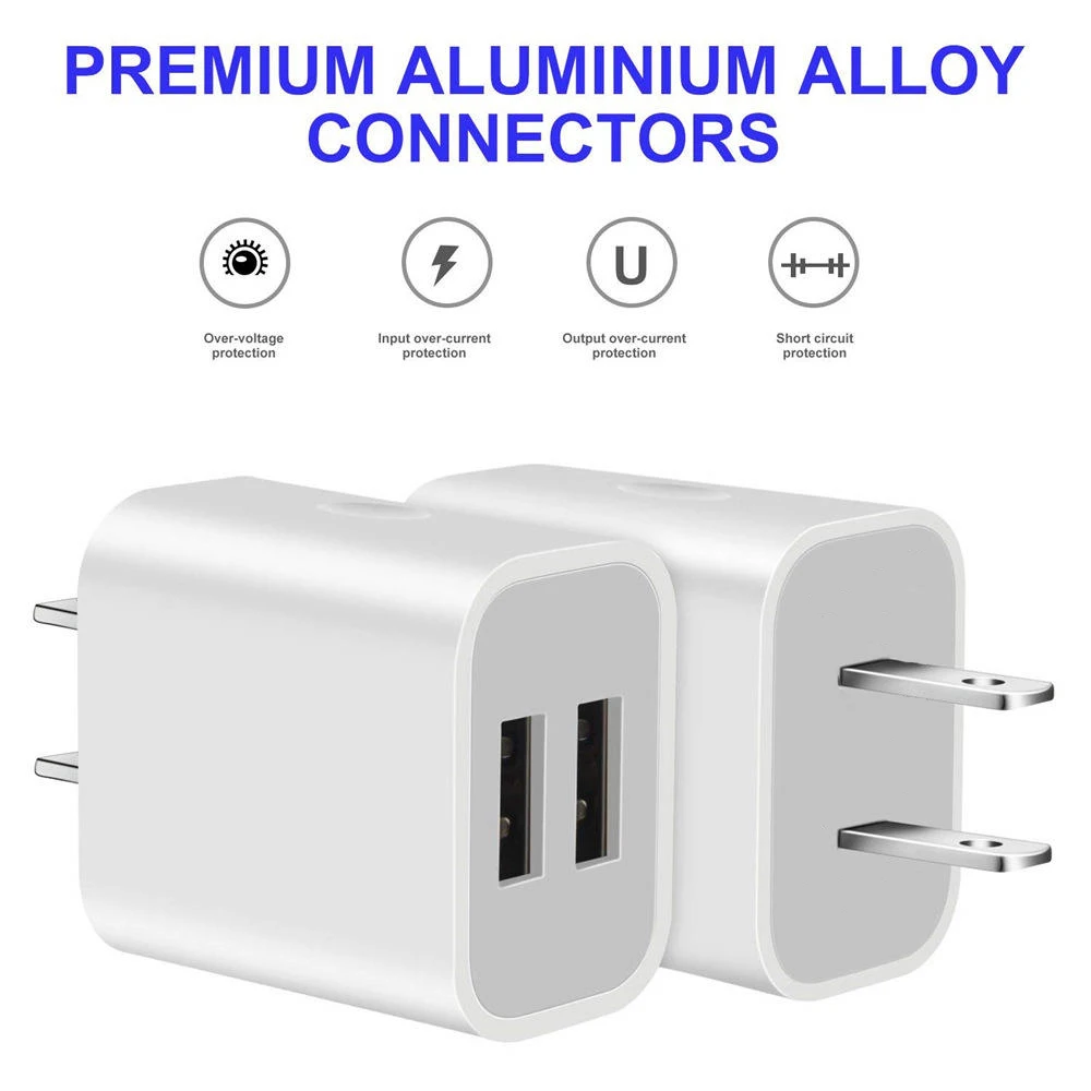 2/5/10 stücke uns Cube Block Plug Telefon Ladegerät 5V/2a Dual Port USB Lade block Adapter Reise USB Ladegerät für Mobiltelefon Image