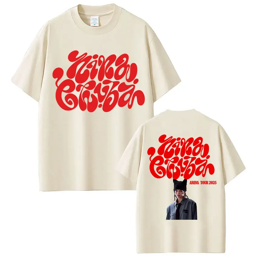 Sänger Nina Chuba Arena Tour 2025, Grafik-T-Shirt für Männer und Frauen, Hip-Hop-O-Ausschnitt, Baumwoll-T-Shirts, modische, übergroße Kurzarm-T-Shirts
