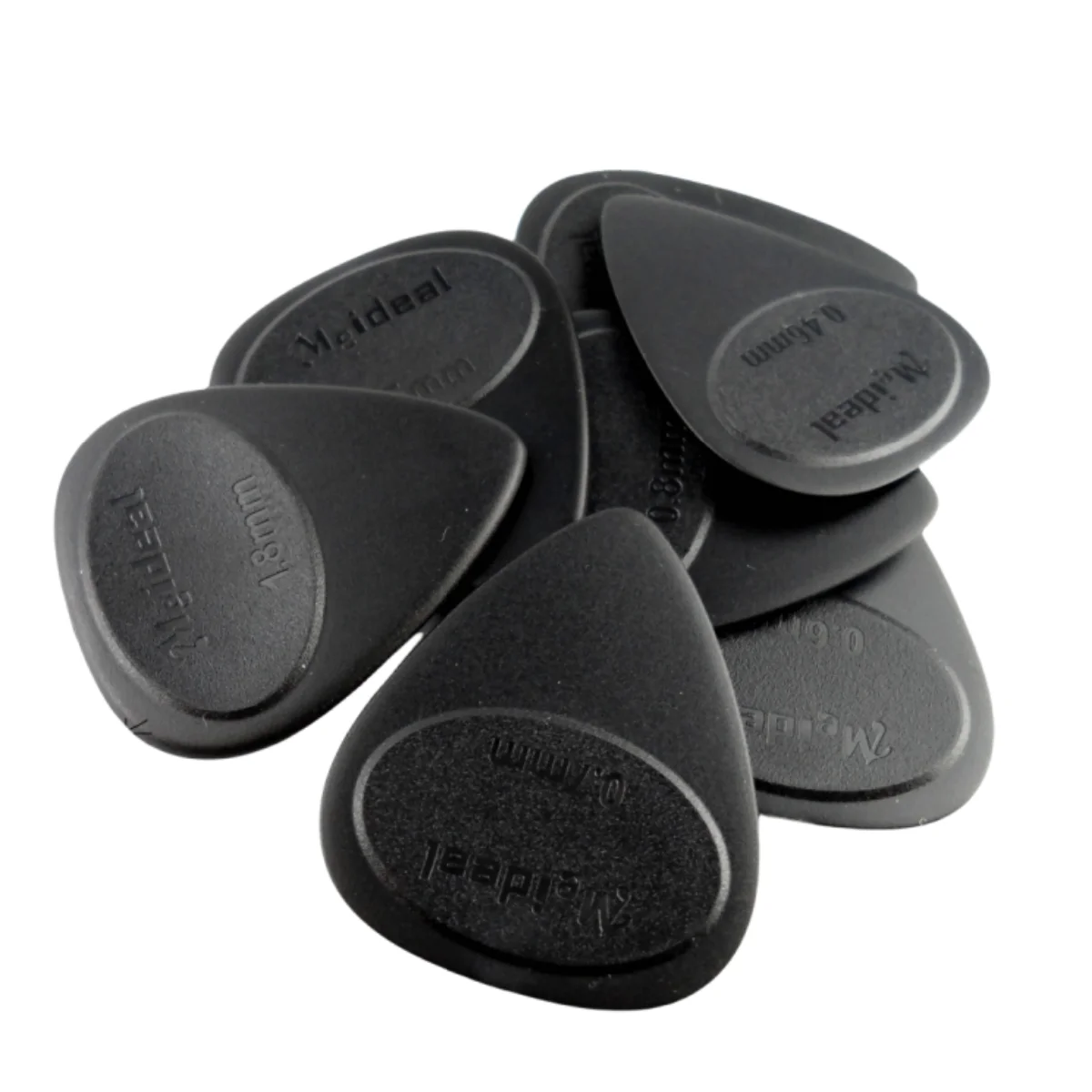 Meideal Gitarrenplektrum, rutschfest, matt, langlebiges ABS-Plektrum, 0,46 bis 1,5 mm Dicke, für E-Gitarre, Bass, Ukulele, Playin Image