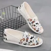 25, Frühling und Herbst neue modische flache flache lässige Segeltuchschuhe, niedrige Oberseite, rutschfest, weicher Boden, Freizeit-Loafer, Damenschuhe