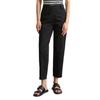 Chinohose MARC O'POLO "aus Organic Cotton Stretch", Damen, Gr. 42, Normalgrößen, schwarz, Obermaterial: 96% Baumwolle, 4% Elasthan, unifarben, elegant, gerade, unten schmal normal, Hosen