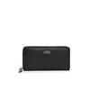 Geldbörse TOMMY HILFIGER "TH LEATHER SLG LRG ZA", schwarz, Leder, casual, Kleinlederwaren, Damen Geldbeutel, Portemonnaie mit goldfarbenem Logoschriftzug