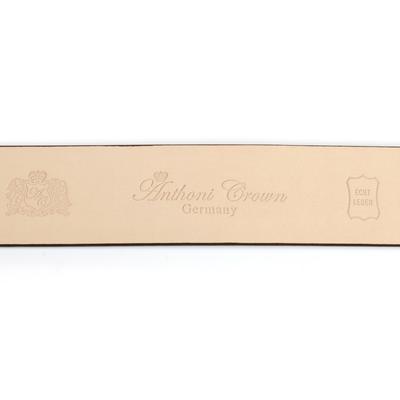 Ledergürtel ANTHONI CROWN, Damen, Gr. 85, blau, Rindsleder, unifarben, casual,elegant,modisch, Gürtel, in elegantem Design mit auffallender Schließe, leicht bombiert Image