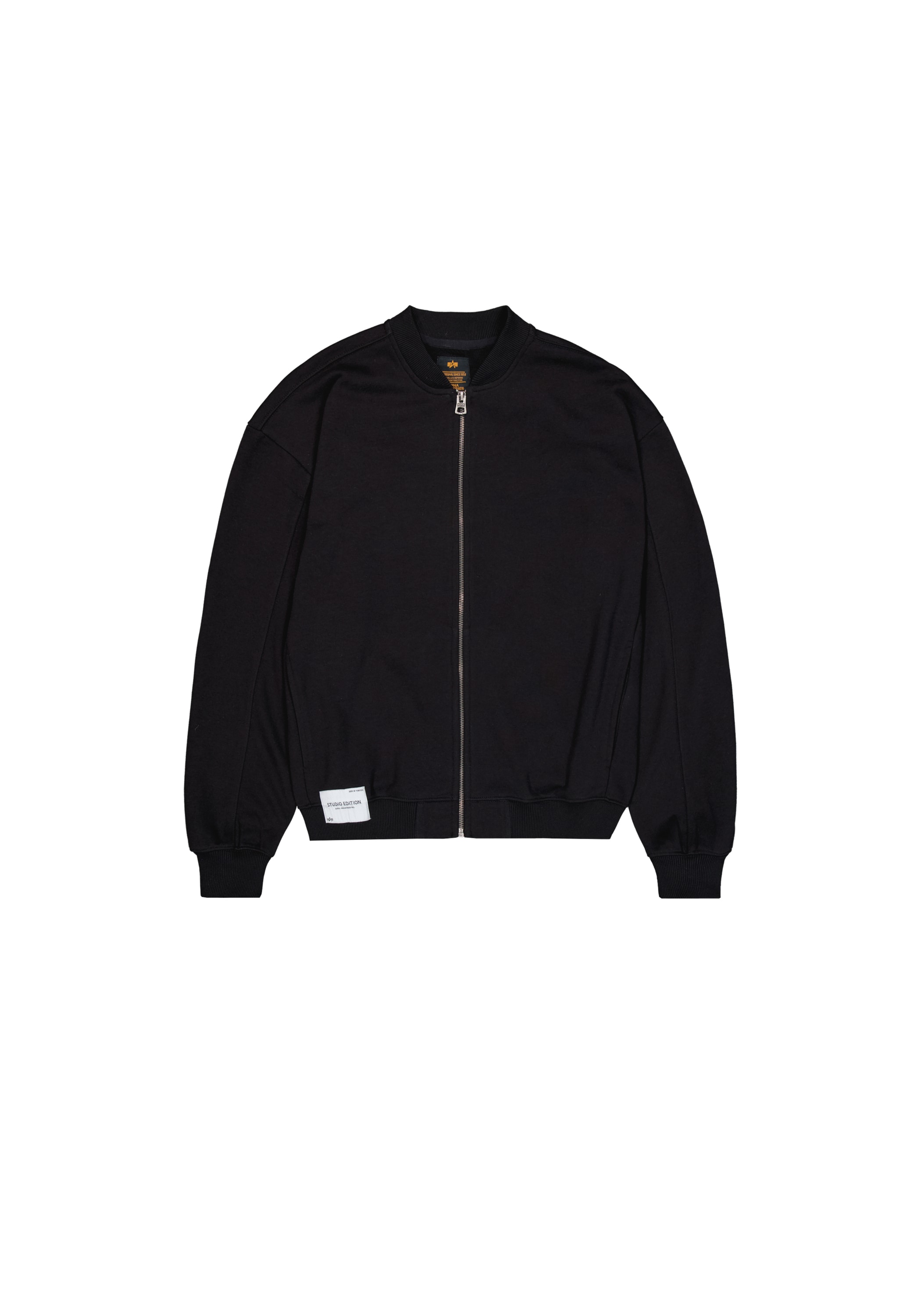 Bomberjacke ALPHA INDUSTRIES "Studio Edition Fleece Bomber W", Damen, Gr. S, schwarz, Obermaterial: 80% Baumwolle, 20% Polyester, Jacken Bomberjacke