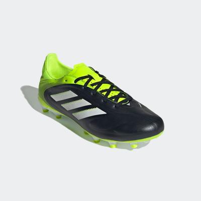 Fußballschuh ADIDAS PERFORMANCE "COPA PURE 3 LEAGUE FG/MG", Gr. 43, core schwarz, cloud weiß, lucid lemon, Synthetik, sportlich, Schuhe, geeignet für Rasen- und Kunstrasenplätze Image