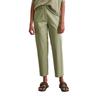Chinohose MARC O'POLO "aus Organic Cotton Stretch", Damen, Gr. 32, Normalgrößen, smooth sage, Obermaterial: 96% Baumwolle, 4% Elasthan, unifarben, elegant, gerade, unten schmal normal, Hosen