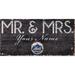 New York Mets 12" x 6" Personalized Mr. & Mrs. Sign