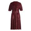 Cocktailkleid VERA MONT "Vera Mont Damen Cocktailkleid im Glitzer-Look", Damen, Gr. 48, Normalgrößen, rot (rot, grau), Obermaterial: 86% Polyamid, 9% Polyester metallisiert, 5% Elasthan., elegant, ausgestellt kurz, Kurzarm, Kleider
