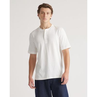 Cotton Modal Short Sleeve Henley Tee, Cotton/Modal