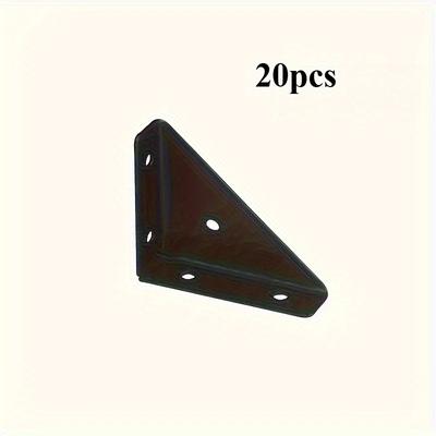 TEMU 20pcs Set, Heavy-duty Iron L-shaped Bracket: 90-degree Angle Support, Durable Furniture Reinforcement, Suitable For Cabinets, Stools, For Home And Company Image
