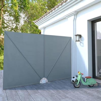 TEMU Folding Terrace Side Panels Grey 300x200 Cm Image