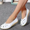 Mode Wohnungen Schuhe Frau Bequeme Halbschuhe Frauen Hohe Qualität Mokassins Echtes Leder Hohl Flache Schuhe Für Damen Schuhe