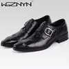 2025 New Oversized Men Shoes Business Formal Leather Men Buckle Shoes Luxury Sneakers Comfortable Wearable Dress Men Casual Shoe