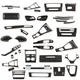 Per BMW Serie 3 E90 2005-2012 LHD ABS Kit interno in fibra di carbonio Cruscotto Console centrale Pannello cambio copertura Trim adesivi