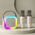 K12 Karaoke Machine Sistema di altoparlanti portatile Bluetooth 5.3 PA con 1-2 microfoni wireless Casa Famiglia Canto Regali per bambini