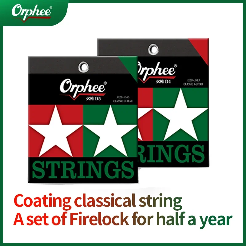 Orphee klassische Gitarren saite Nylon versilbert Kupfer gewickelter Draht normale/harte Spannung Anti-Rost-Gitarren teile & Zubehör Image